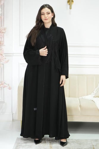 عباية ملكي هاري ورق – لمسة عصرية راقية