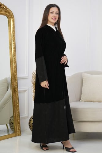 عباية قطيفة نص تدخلي فاخرة وشتوية