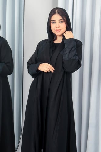 عباية كتان مع أكمام مشجر فاخرة وأنيقة للإطلالات ال...