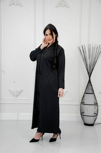 عباية ياقة انترنت شك تطريز – لمسة فاخرة عصرية