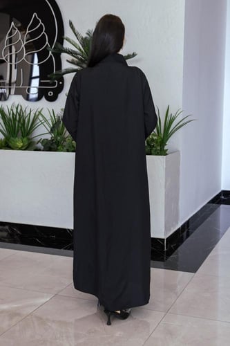 عباية كريب بحريني شك خطوط أنيقة وفاخرة