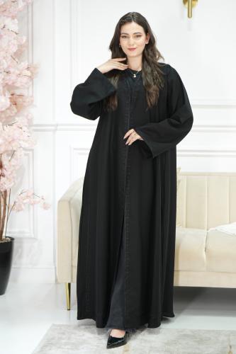 عباية كلوش هاري كتان – إطلالة عصرية أنيقة