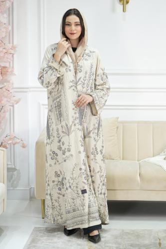 عباية مشجر كامل لون سكري