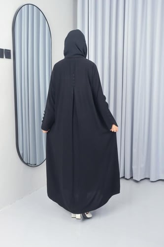 عباية كريب ملكي قلاب كم وخلف زرار – عملية وأنيقة