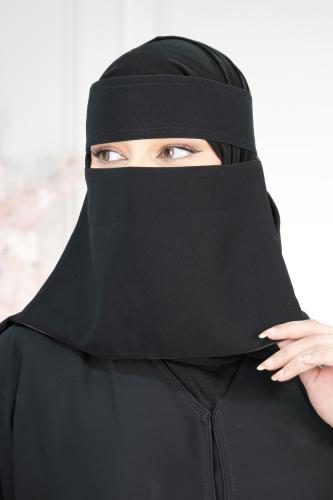 نقاب مقوى مبطن حرير مطاط مايل 7 إنش أنيق وعملي