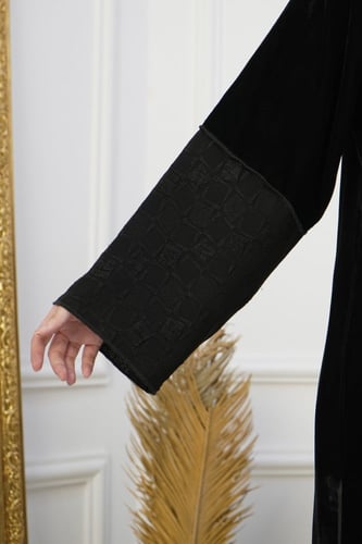 عباية قطيفة نص تدخلي فاخرة وشتوية