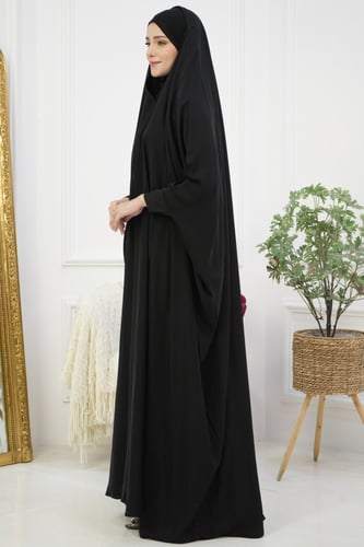 عباية بشت رأس كم استرتش أنيقة وعملية