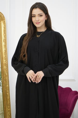 عباية كتف سادة كم استرتش ناعمة ومرنة