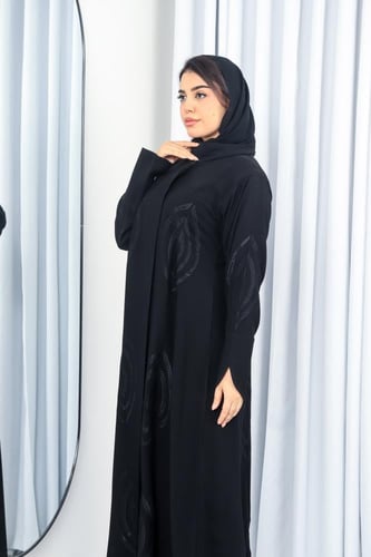 عباية ملكي كوري تطريز قصة اختياري أنيقة وراقية