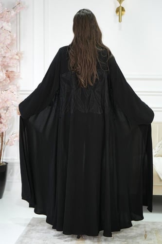 عباية ملكي هاري ورق – لمسة عصرية راقية