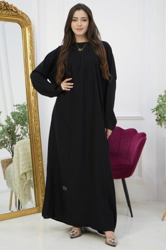 عباية كتف كم سادة ناعمة وأنيقة