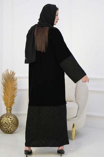 عباية قطيفة نص تدخلي فاخرة وشتوية