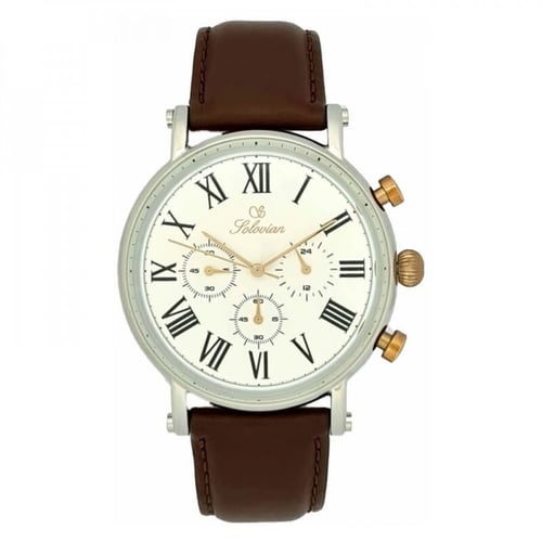 SL2110SM ساعة جلد رجالية