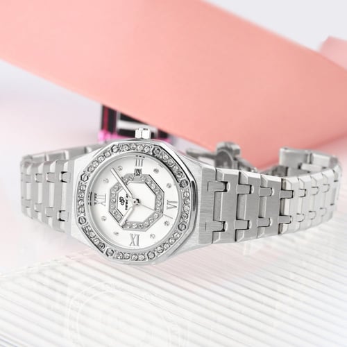 ND1874 ساعة نسائية ستانلس ستيل