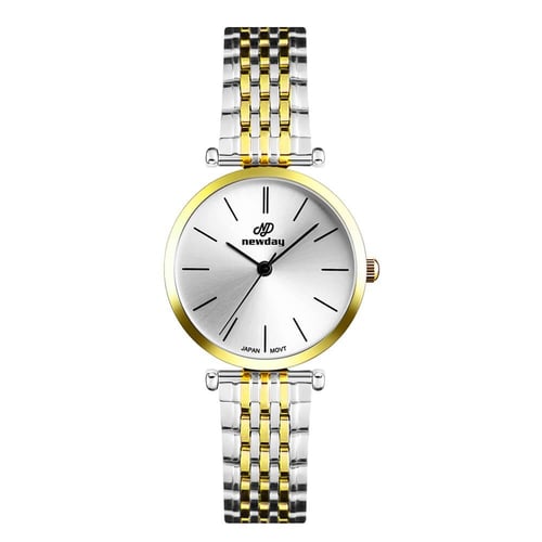 ساعة Newday النسائية ND1458 – تصميم دائري رفيع بسو...