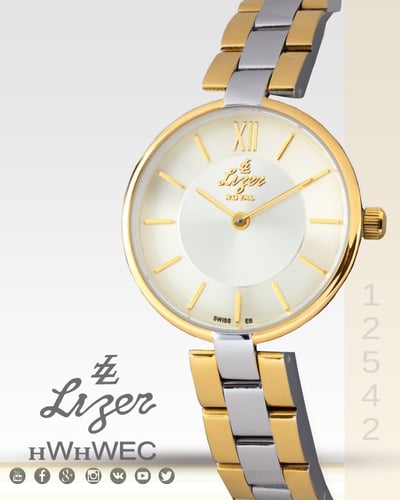 ساعة نسائية Lizer L12542 – تصميم دائري فاخر من الس...