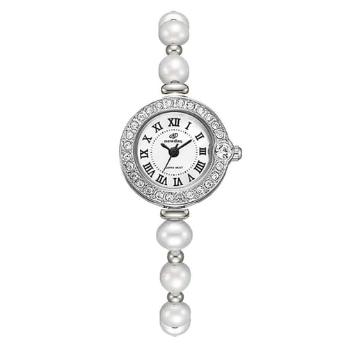 ND2216 ساعة نسائية ستانلس ستيل لؤلؤ