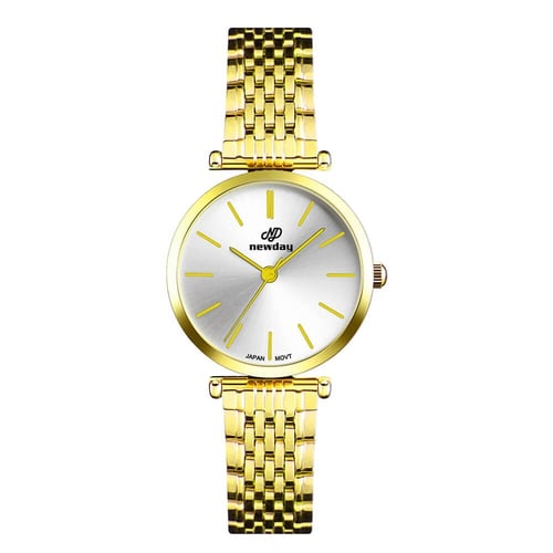 ساعة Newday النسائية ND1458 – تصميم دائري رفيع بسو...