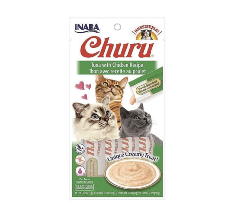 اينابا تشورو مكافآت كريمية للقطط بنكهة التونة والد...