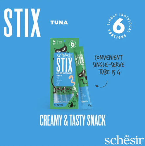 شيزر ستيكس مكافأة رطبة نكهة التونا 15x6غ