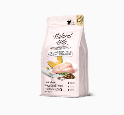 ناتشورال كيتي طعام جاف خالي من الحبوب مع طعام مجفف...
