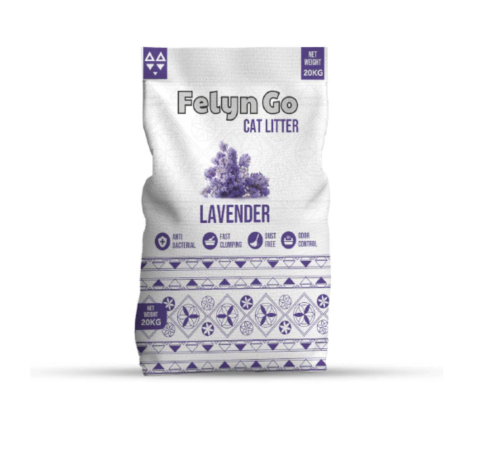 فلاين قو رمل بنتونيت عالي التكتل للقطط، لافندر 20...