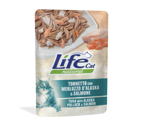 لايف كات طعام رطب للقطط, سمك التونة مع القد الألاس...