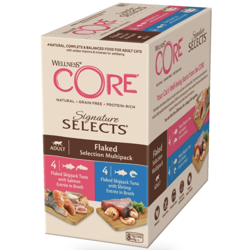 ويلنيس كور طعام رطب, 4 حبات بالتونة والسلمون, 4 حب...