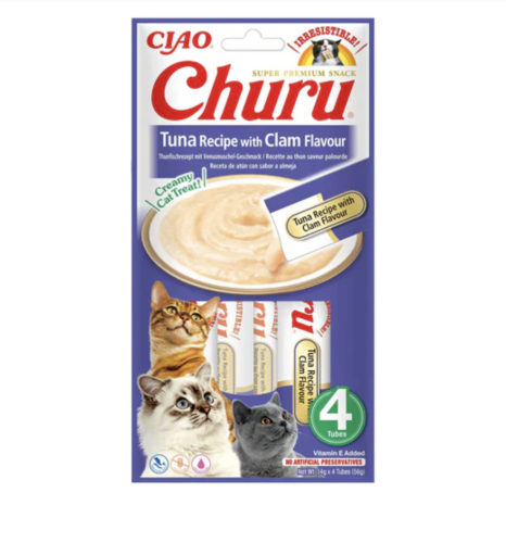 اينابا تشورو مكافآت كريمية للقطط بنكهة التونا مع ا...