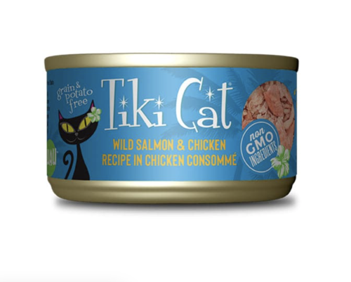 تيكي كات طعام رطب للقطط بنكهة السالمون والدجاج مع...