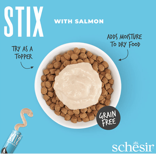 شيزر ستيكس مكافأة رطبة نكهة السالمون 15x6غ