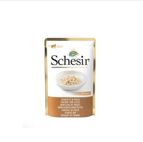 شيزر شرائح دجاج الرقيقه في صلصة طعام رطب للقطط الب...