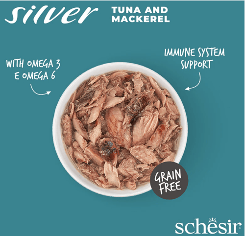 شيزر سيلفر وجبة متكاملة بالتونة و الماكريل للقطط ا...