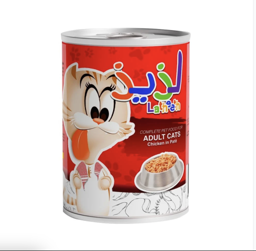 لذيذ طعام رطب بالدجاج الباتيه للقطط البالغة 400 جم