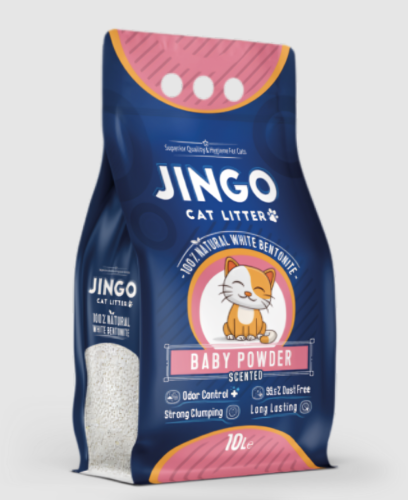 رمل جينقو برائحة بودرة الاطفال ١٠ لتر