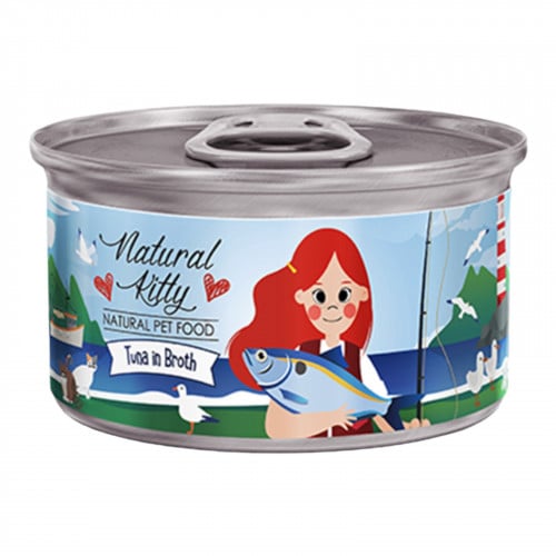 ناتشورال كيتي معلبات طبيعية بالتونة للقطط 80 g