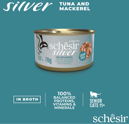 شيزر سيلفر وجبة متكاملة بالتونة و الماكريل للقطط ا...