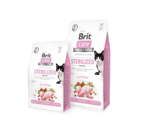 بريت كير للقطط البالغة المعقمة للحساسية الهضم , لح...