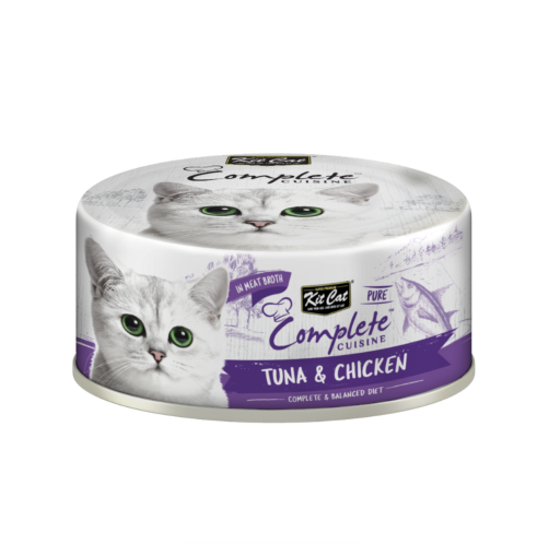 كت كات وجبة كاملة بالتونة و دجاج في المرق 70غ