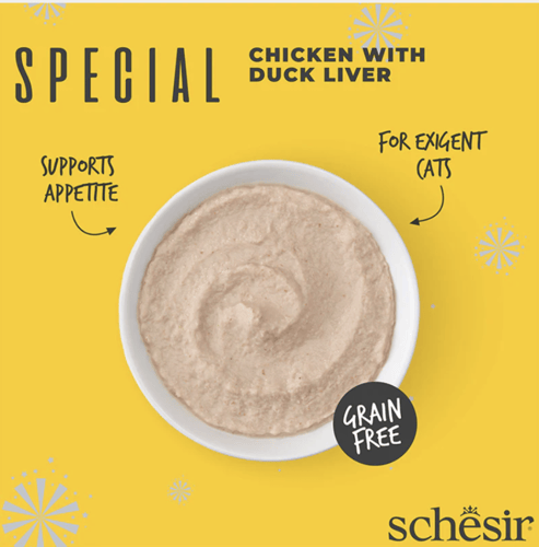 شيزر أظرف هريسة طعام كامل بالدجاج وكبدة البط للقطط...