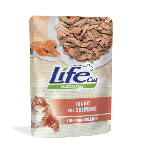 لايف كات طعام رطب للقطط, تونة مع سالمون, 70 جرام