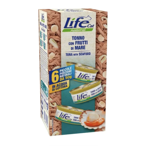 معلبات لايف كات طعام رطب للقطط بالتونا مع المأكولا...