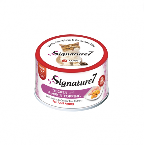 سقنتشر 7 طعام رطب للقطط بنكهة الدجاج والقرع 70 جرا...