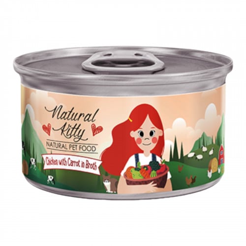 ناتشورال كيتي معلبات طبيعية بالدجاج مع جزر للقطط 8...