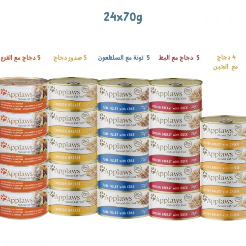 ابلاوز معلبات للقطط 24 حبة نكهات متعددة 70 g