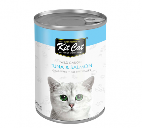 كت كات معلبات سمك التونة والسلمون 400غ