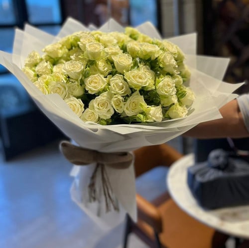 باقة ورد ابيض