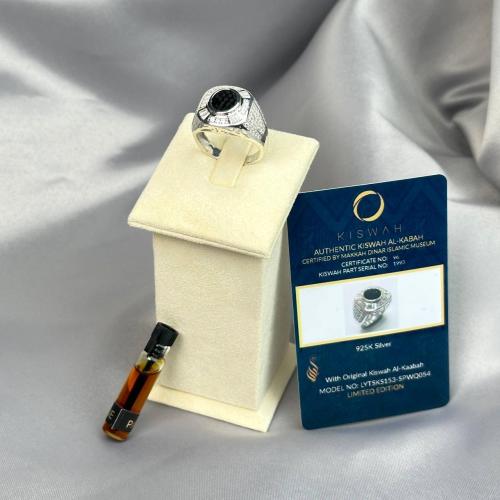 خاتم كسوة الكعبه المشرفه فضة كبير عيار925 رجالي