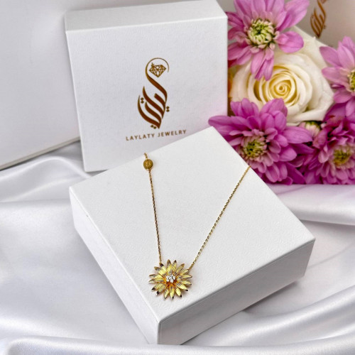 عقد ابريل زهرة الربيع ذهب عيار21