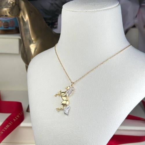 عقد المهرة العربيه وسط ذهب عيار18